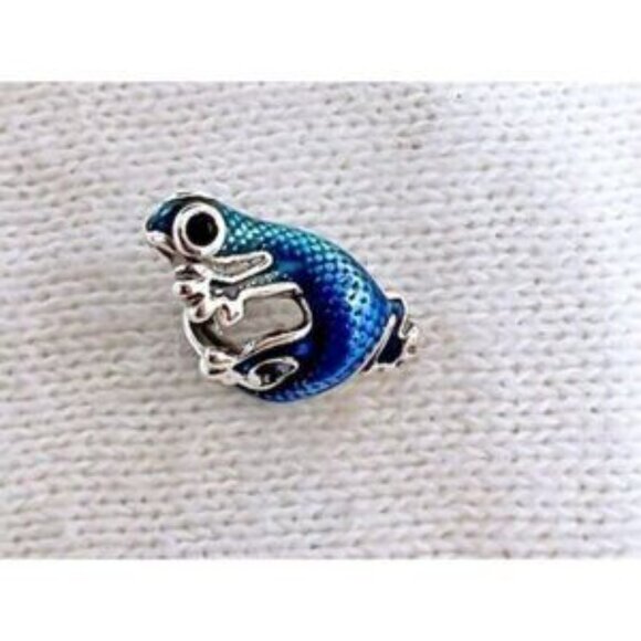 Blue Gecko Charm,925 Sterling Silver Charm For Bracelet Necklace Pendant - Picture 3 of 7